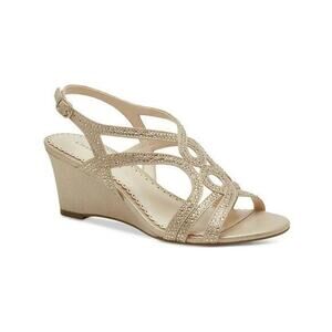 Charter Club Kelsah Wedge Sandals Gold‎ Size 6